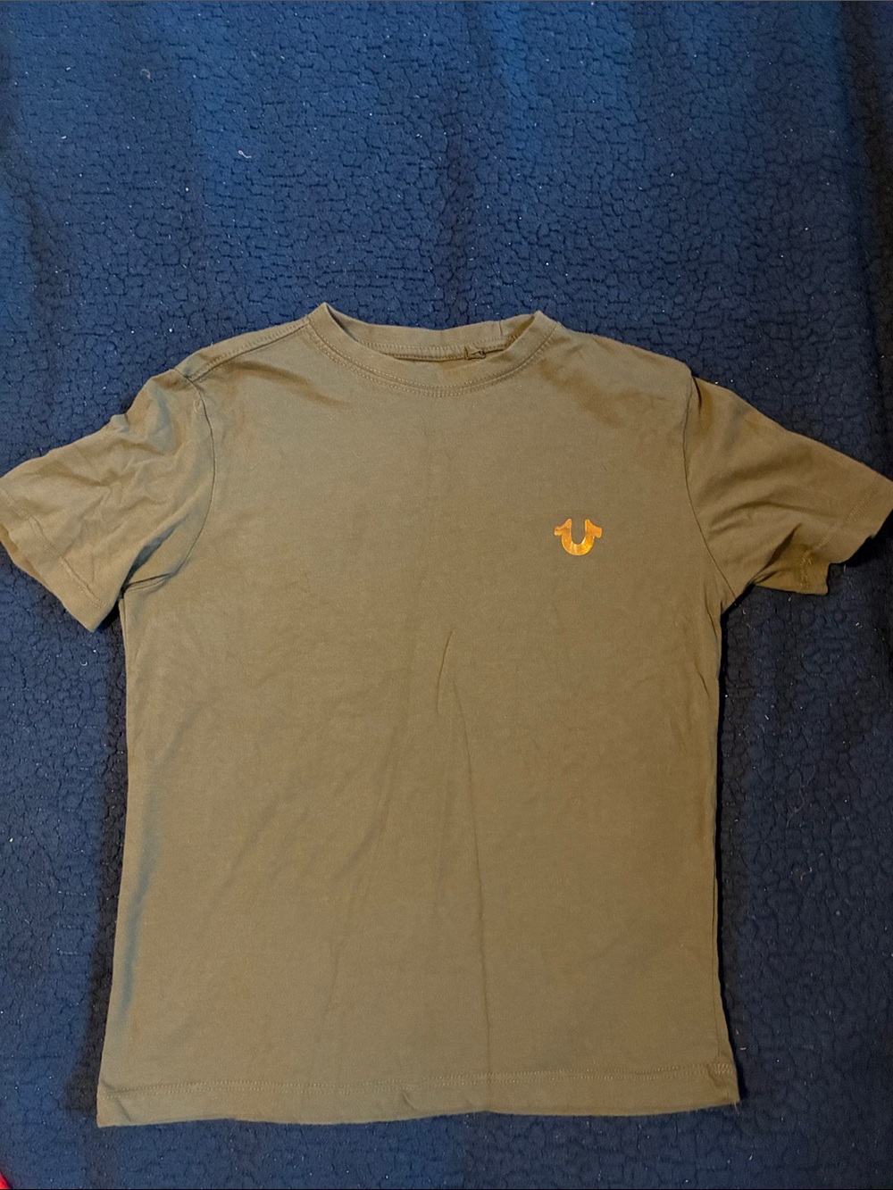 True Religion Olive Green Short Sleeve Tee